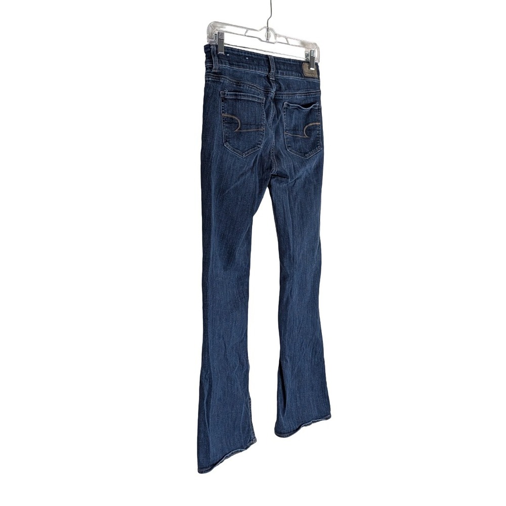 American Eagle Hi-Rise Artist Flare Jeans Womens 4 Regular Dark Wash - Picture 7 of 12